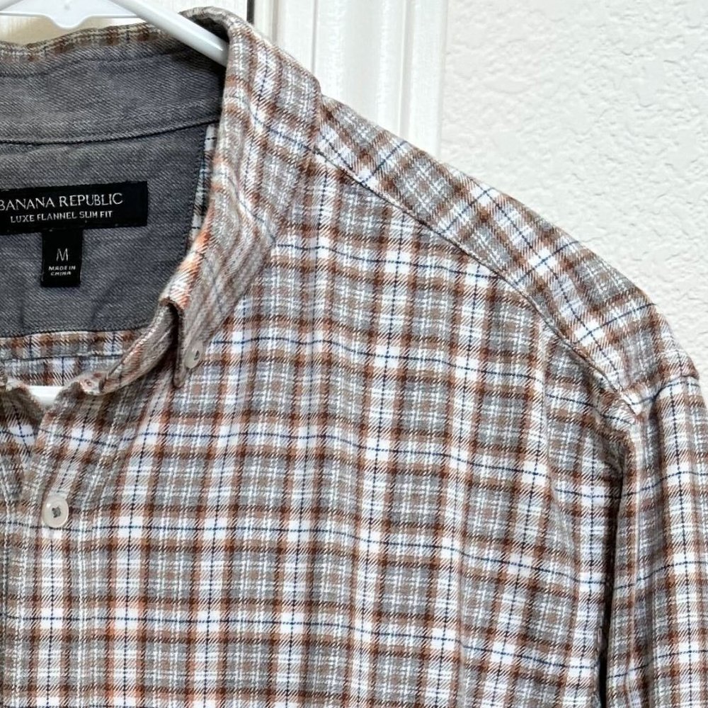Banana Republic - Luxe Flannel Plaid Button Down Shirt - Slim Fit
